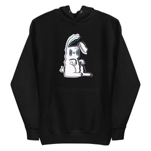 unisex-premium-pullover-hoodie-black-front-6a18f7b3139e4.jpg Trippy Bunny Hoodie