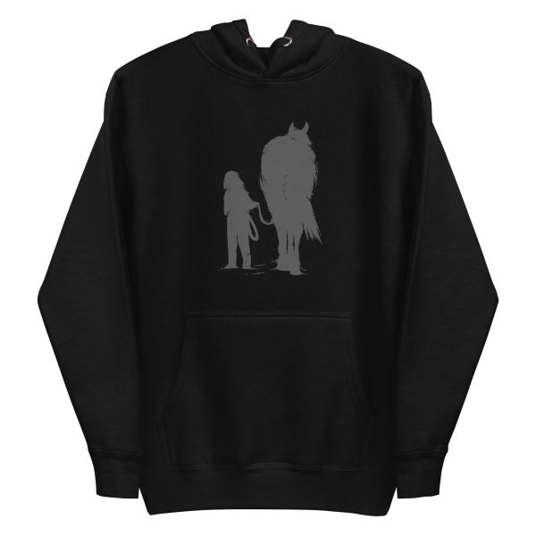 unisex-premium-pullover-hoodie-black-front-6a18f9c498ba6.jpg Girl With Horse Hoodie