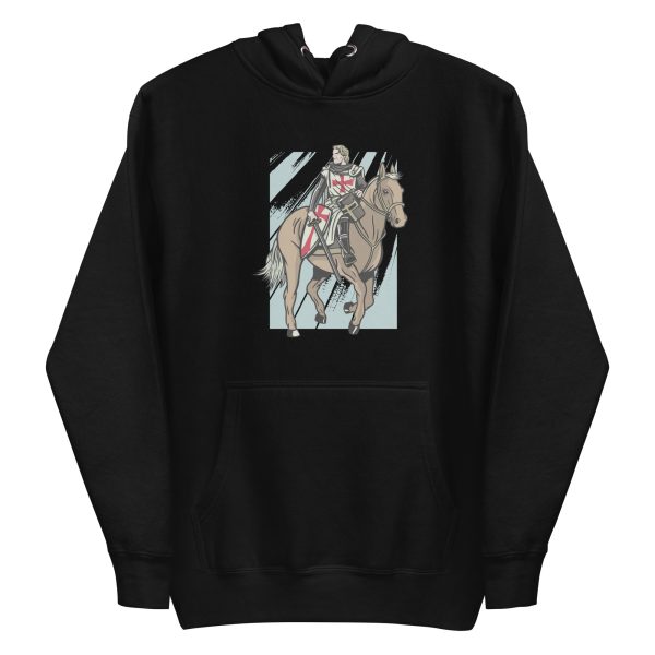 unisex-premium-pullover-hoodie-black-front-6a18fc47eb0a9.jpg Horseriding Knight Templar Hoodie