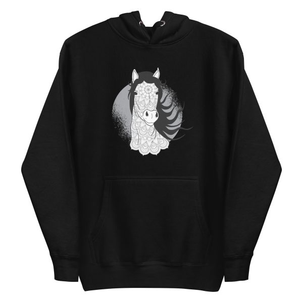 unisex-premium-pullover-hoodie-black-front-6a191c251800f.jpg Mandala Horse Hoodie