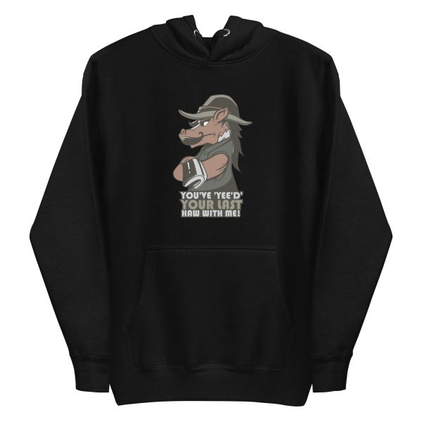 unisex-premium-pullover-hoodie-black-front-6a191db13f50d.jpg Horse Yee Haw Hoodie