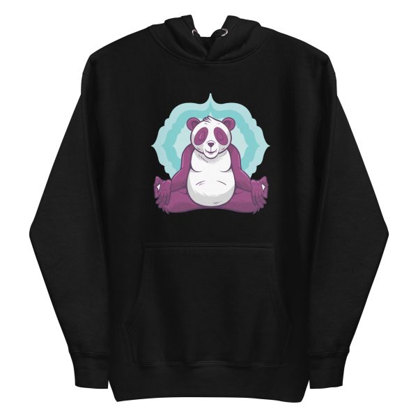 unisex-premium-pullover-hoodie-black-front-6a19211597843.jpg Panda Meditation Hoodie
