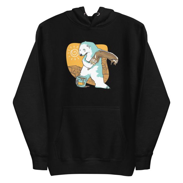 unisex-premium-pullover-hoodie-black-front-6a1959419abe2.jpg Polar Bear Paint Hoodie