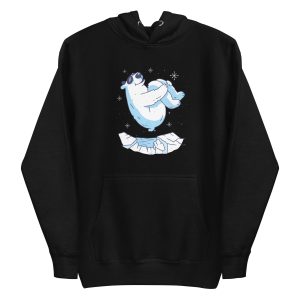 unisex-premium-pullover-hoodie-black-front-6a195f7628e97.jpg Polar Bear Jump Hoodie