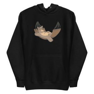 unisex-premium-pullover-hoodie-black-front-6a19627bc80f9.jpg Relaxing Bear Hoodie
