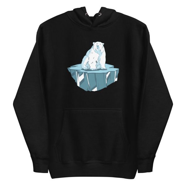 unisex-premium-pullover-hoodie-black-front-6a1962ce789d6.jpg Polar Bear Sitting Ice Hoodie