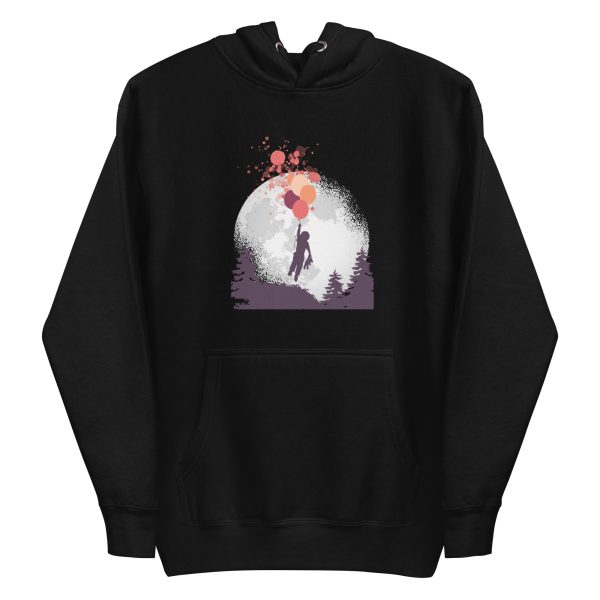 unisex-premium-pullover-hoodie-black-front-6a196cc02cfc5.jpg Boy and Teddy Bear Floating Hoodie