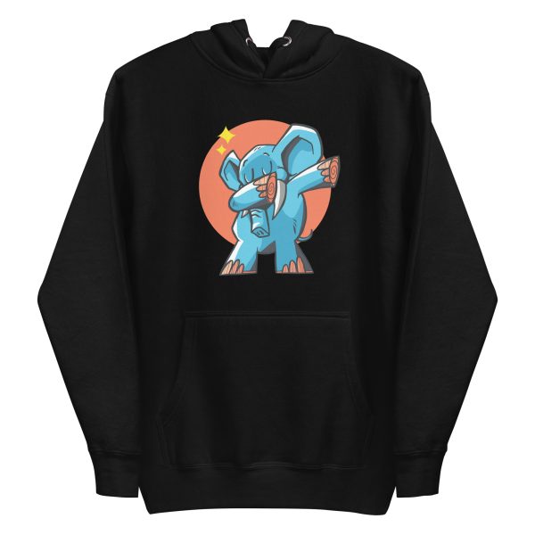unisex-premium-pullover-hoodie-black-front-6a196e7ca75fd.jpg Dabbing Elephant Hoodie