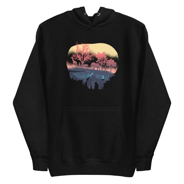 unisex-premium-pullover-hoodie-black-front-6a19815d235b9.jpg Nature and City Hoodie
