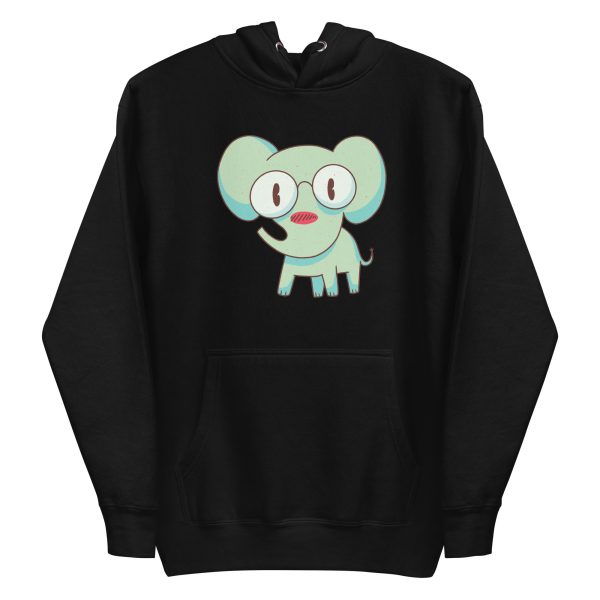 unisex-premium-pullover-hoodie-black-front-6a1981e78b65f.jpg Smart Elephant Hoodie