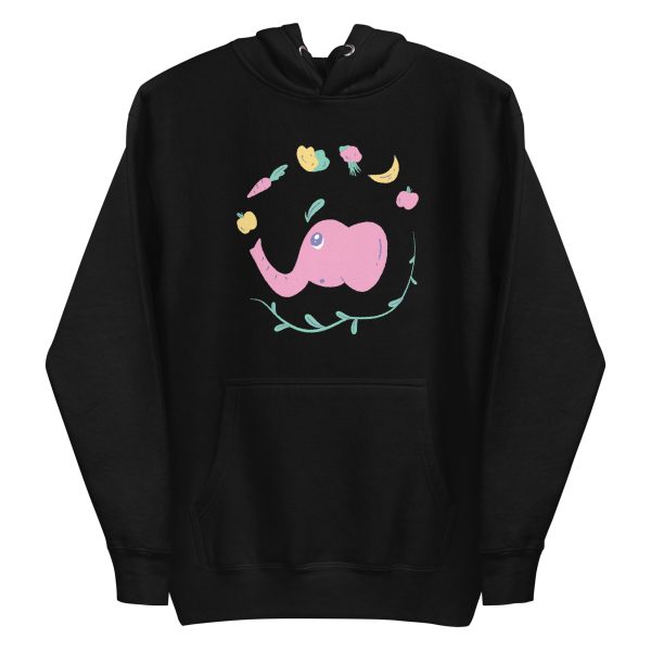 unisex-premium-pullover-hoodie-black-front-6a1982642c55f.jpg Vegan Elephant Hoodie
