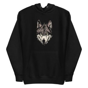 unisex-premium-pullover-hoodie-black-front-6a1986034281b.jpg Wolf Face Hoodie