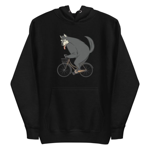 unisex-premium-pullover-hoodie-black-front-6a1988e5da123.jpg Black Wolf Bike Hoodie