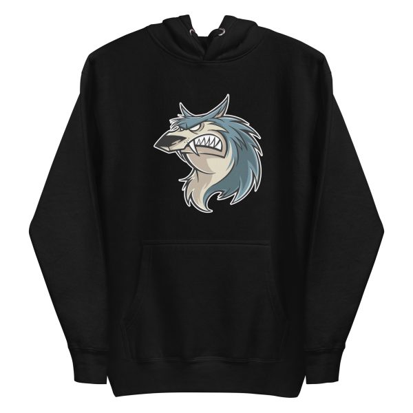 unisex-premium-pullover-hoodie-black-front-6a198ba4443d9.jpg Wolf Cartoon Hoodie