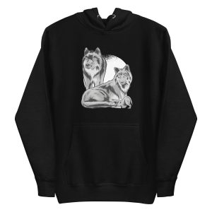 unisex-premium-pullover-hoodie-black-front-6a198e52a995d.jpg Wolf Family Hoodie