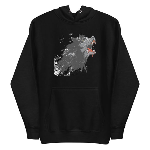 unisex-premium-pullover-hoodie-black-front-6a1acb46ed319.jpg Howling Werewolf Hoodie