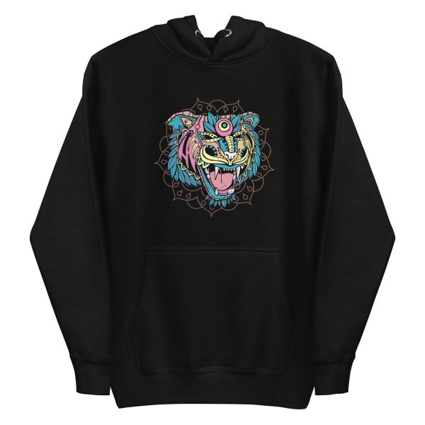 unisex-premium-pullover-hoodie-black-front-6a1acf6822bdf.jpg Huichol Tiger Hoodie