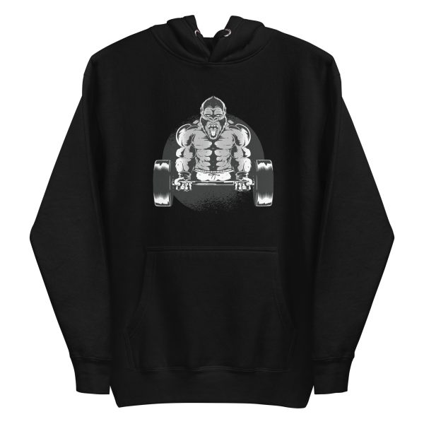 unisex-premium-pullover-hoodie-black-front-6a1ad7ff33f8d.jpg Gorilla Dumbbell Hoodie