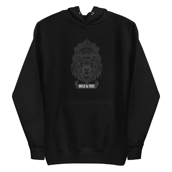 unisex-premium-pullover-hoodie-black-front-6a1ad88fd194b.jpg Gorilla Illustration Hoodie