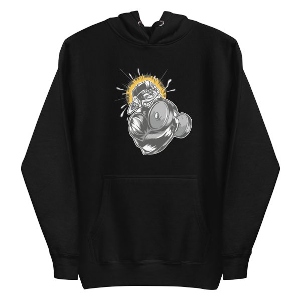 unisex-premium-pullover-hoodie-black-front-6a1aee51e6b7a.jpg Monkey Dumbbell Hoodie