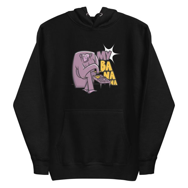 unisex-premium-pullover-hoodie-black-front-6a1af1261b1bc.jpg Monkey Stealing Hoodie