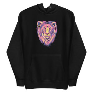 unisex-premium-pullover-hoodie-black-front-6a1af24ad1a3c.jpg Colorful Lion Hoodie