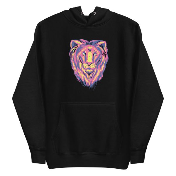 unisex-premium-pullover-hoodie-black-front-6a1af24ad1a3c.jpg Colorful Lion Hoodie