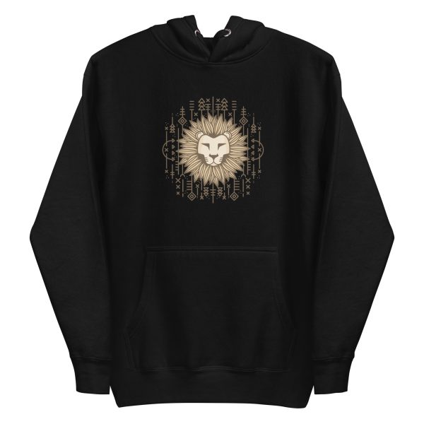 unisex-premium-pullover-hoodie-black-front-6a1af30f6f0f4.jpg Lion Illustration Hoodie