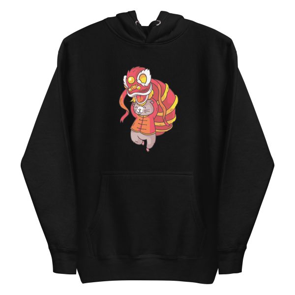 unisex-premium-pullover-hoodie-black-front-6a1b02411ada1.jpg Chinese Rat Lion Dancer Hoodie