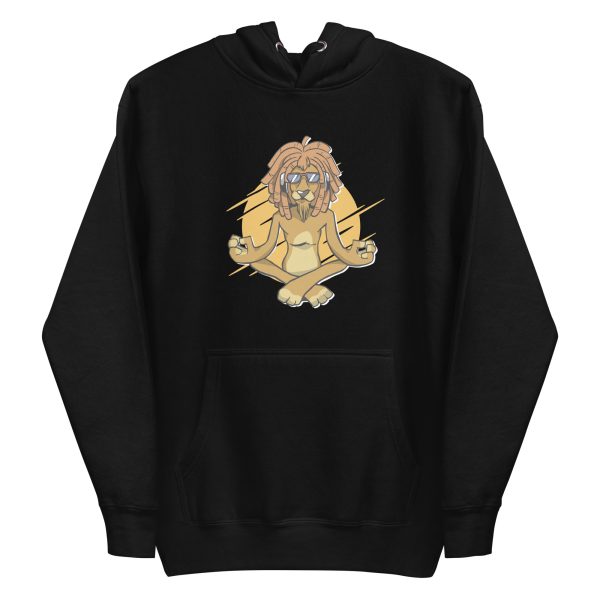 unisex-premium-pullover-hoodie-black-front-6a1bba8c24e3b.jpg Rasta Lion Meditating Hoodie