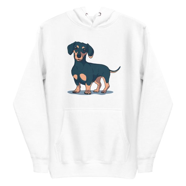 unisex-premium-pullover-hoodie-white-front-6a1591702980f.jpg Dachshund Dog Hoodie