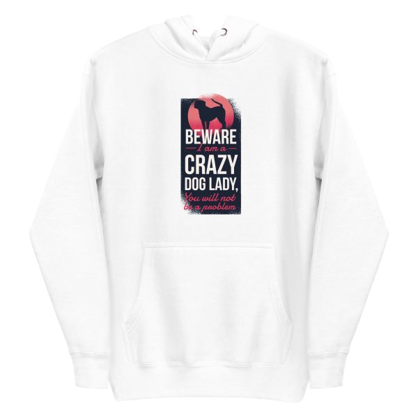unisex-premium-pullover-hoodie-white-front-6a1594eef40cd.jpg Crazy Dog Lady Hoodie