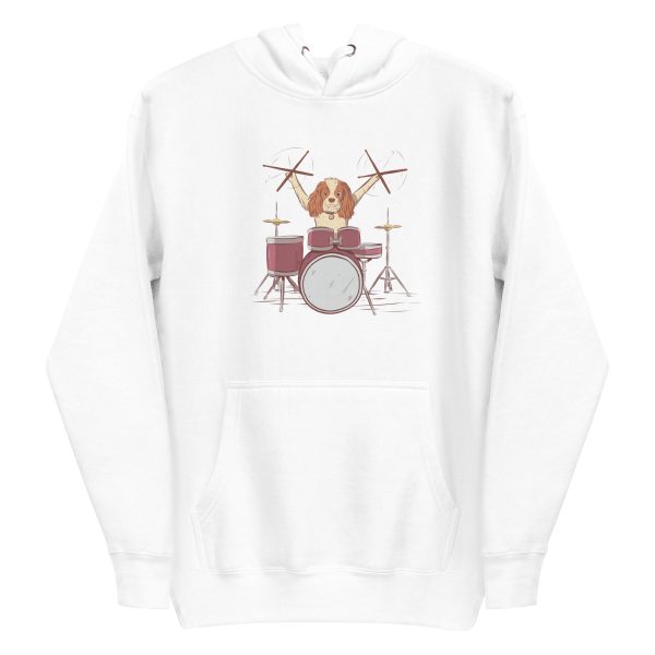 unisex-premium-pullover-hoodie-white-front-6a15acb9e4284.jpg Drummer Dog Hoodie