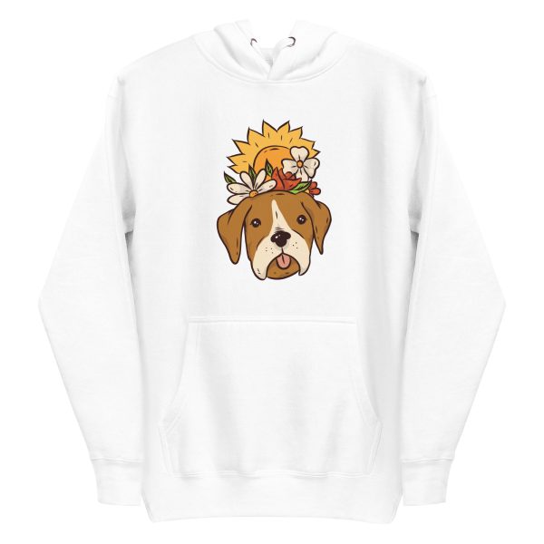 unisex-premium-pullover-hoodie-white-front-6a1651277cbe1.jpg Floral Dog Hoodie