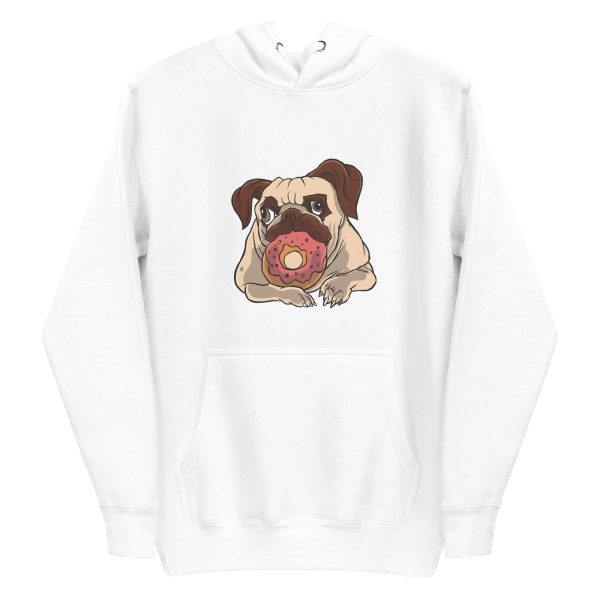unisex-premium-pullover-hoodie-white-front-6a16535c0b85d.jpg Pug and Donut Hoodie