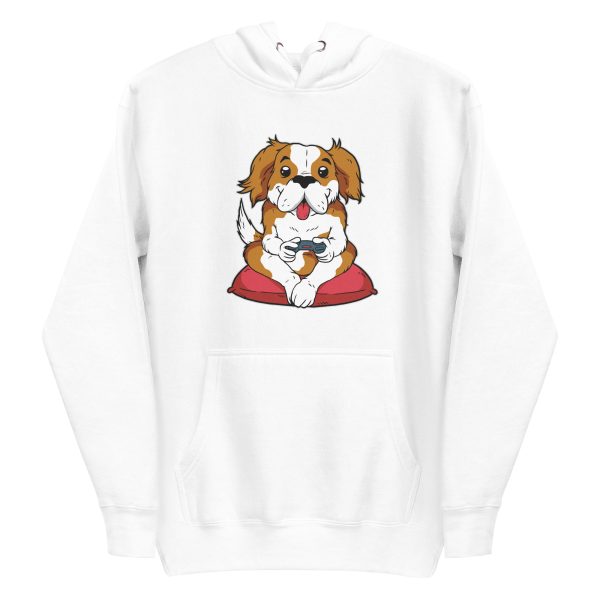 unisex-premium-pullover-hoodie-white-front-6a165420c65f8.jpg Dog Gamer Hoodie