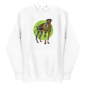unisex-premium-pullover-hoodie-white-front-6a165f389c64f.jpg Greyhound Dog Cyborg Hoodie