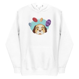 unisex-premium-pullover-hoodie-white-front-6a1686b4bf81a.jpg Easter Dog Hoodie