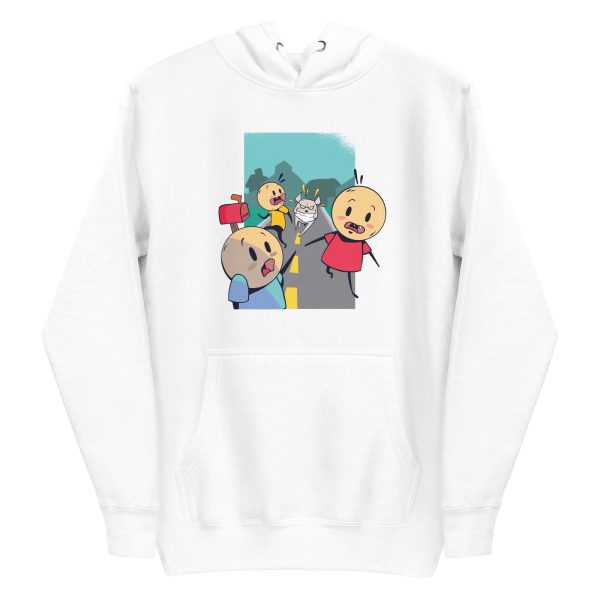 unisex-premium-pullover-hoodie-white-front-6a168776ba1b3.jpg Running From Dog Hoodie