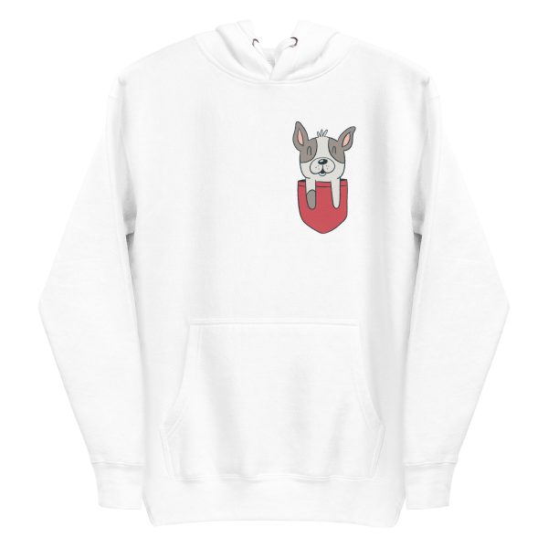 unisex-premium-pullover-hoodie-white-front-6a16888aa11bf.jpg French Bulldog Pocket Hoodie