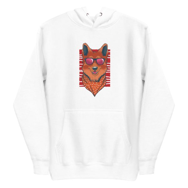 unisex-premium-pullover-hoodie-white-front-6a168ef5d492c.jpg German Shepherd Glasses Hoodie