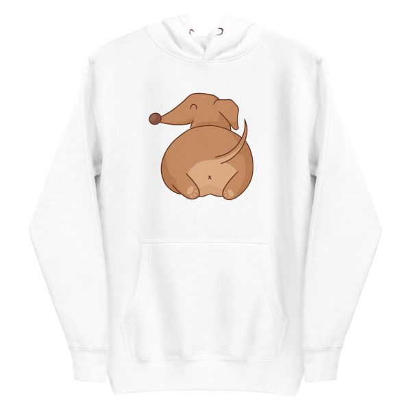 unisex-premium-pullover-hoodie-white-front-6a1691ef87890.jpg Dachshund Butt Hoodie