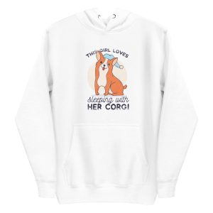 unisex-premium-pullover-hoodie-white-front-6a16c4fcdbac7.jpg Sleepy Corgi Hoodie