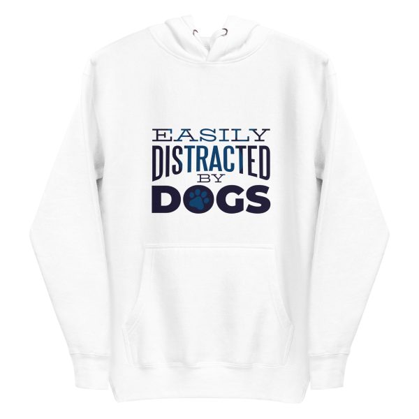 unisex-premium-pullover-hoodie-white-front-6a16c8932b0ac.jpg Distracted By Dogs Hoodie