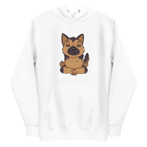 unisex-premium-pullover-hoodie-white-front-6a16cae712a9d.jpg German Shepherd Yoga Hoodie