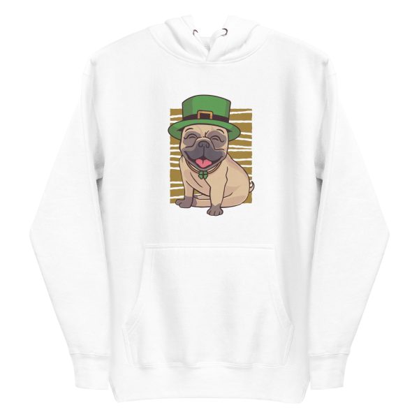 unisex-premium-pullover-hoodie-white-front-6a16cb91aee1b.jpg St Patricks Day Pug Hoodie