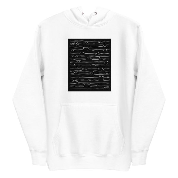 Doodle Lined Cats Hoodie