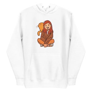unisex-premium-pullover-hoodie-white-front-6a16d31635374.jpg Girl With Kitten Hoodie