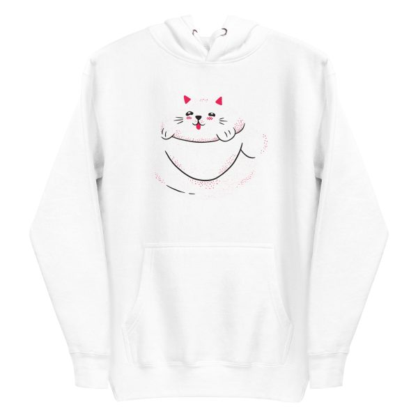 unisex-premium-pullover-hoodie-white-front-6a16ec57e04ad.jpg Cute Cat Coffee Hoodie