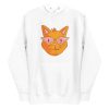 unisex-premium-pullover-hoodie-white-front-6a16f4626566d.jpg Stylish Glasses Cat Hoodie